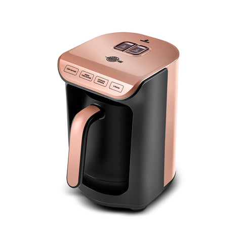 Machine à café turc Karaca Hatır avec fonction torréfaction, couleur rosegold