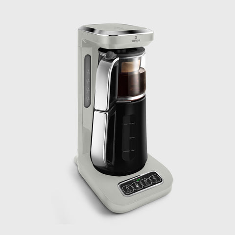 Théière Bouilloire et cafetière filtre Karaca Caysever Robotea Pro 4 en 1 automatique parlant ,2500W, starlight