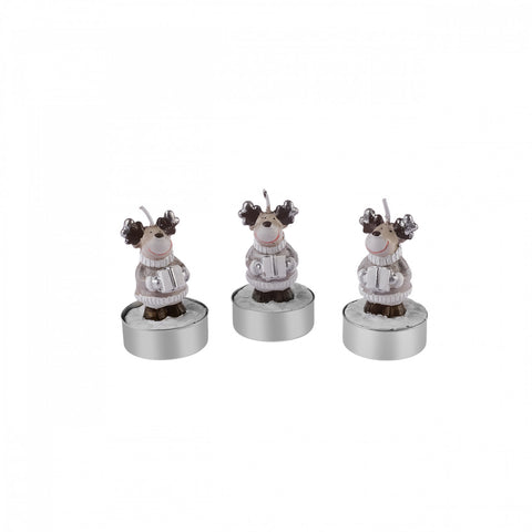 Karaca Home New Year&nbsp; Bougie chauffe-plat 3 pièces Renne 14x9,3x6 cm