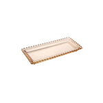 Karaca Glory Plat ovale en verre ambre, 30 cm