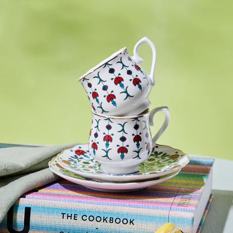 Karaca Ebruli Ensemble De Tasses À Café 6 Pièces 90 Ml, Multicolore