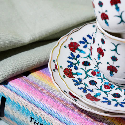 Karaca Ebruli Ensemble De Tasses À Café 6 Pièces 90 Ml, Multicolore