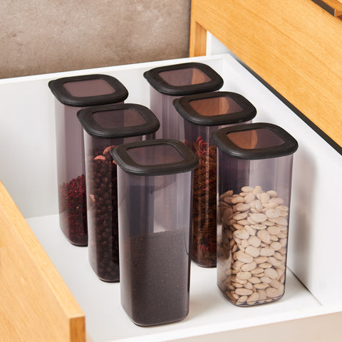 Karaca Rise Ensemble de 9 Contenants de Rangement Anthracite