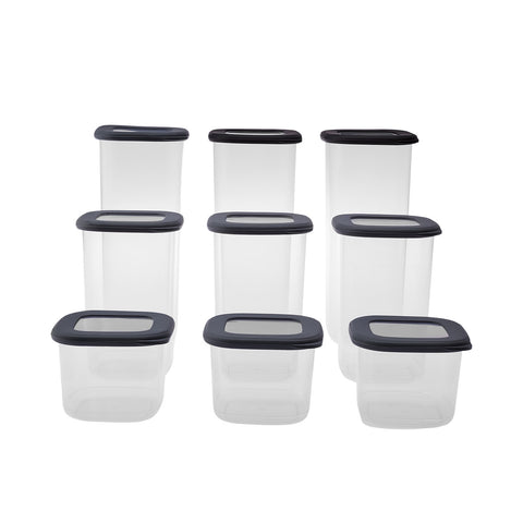 Karaca Rise Ensemble de 9 Contenants de Rangement Anthracite
