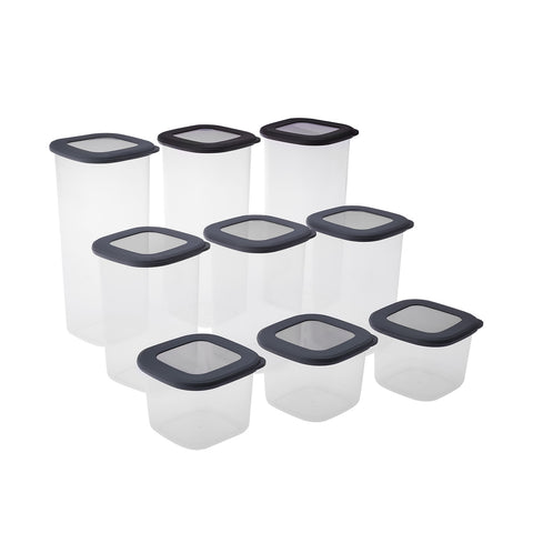 Karaca Rise Ensemble de 9 Contenants de Rangement Anthracite