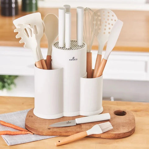 Ensemble de Couteaux Karaca Burby Cream 14 Pièces