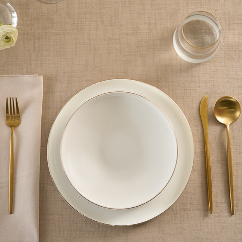 Karaca Stream Bone Belinda Service de Table 24 Pièces pour 6 Personnes