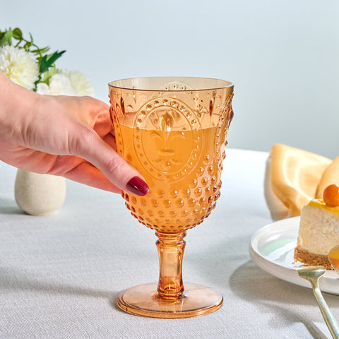 Verre à vin en acrylique Karaca Moise, 450 ml, Orange