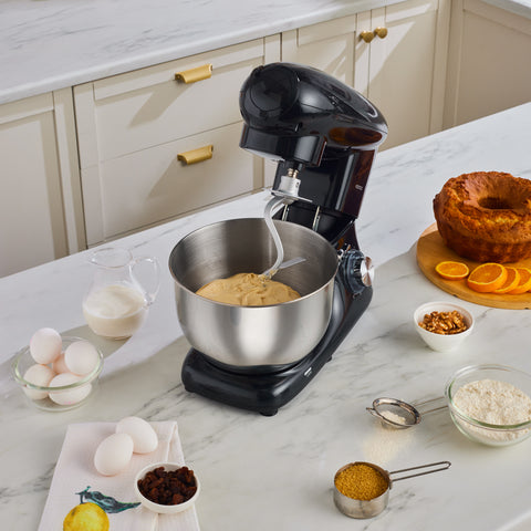 Karaca Multichef Robot Pâtissier Shiny Black 1900W 5,5 L (avec hachoir à viande, accessoires pour saucisses et köfte farcies)