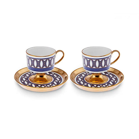 Karaca Hilal Ensemble De Tasses À Café Pour 2 Personnes 85 Ml