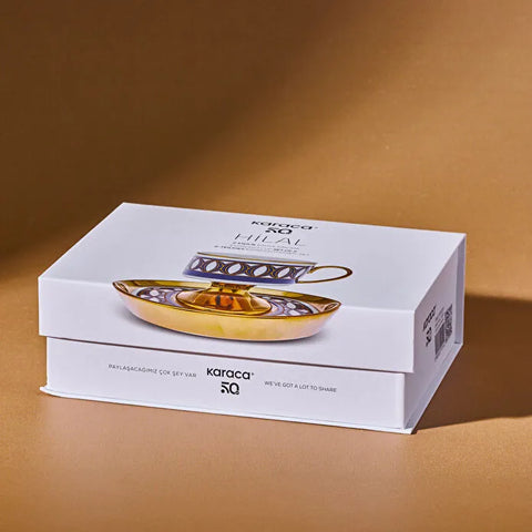 Karaca Hilal Ensemble De Tasses À Café Pour 2 Personnes 85 Ml