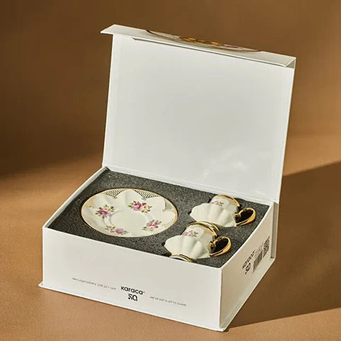 Karaca Nermin Ensemble De 2 Tasses À Café Pour 2 Personnes, 85 Ml