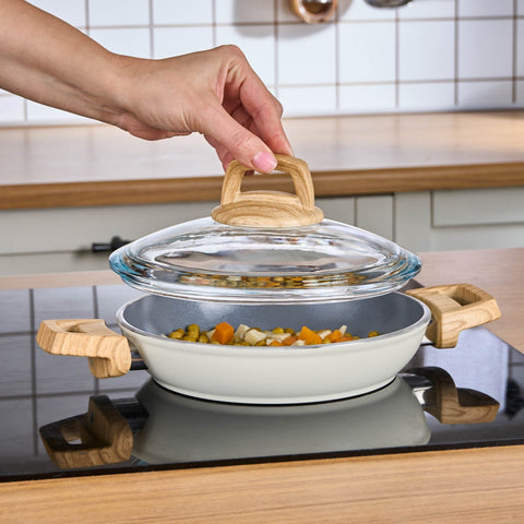 Karaca Swiss Crystal Induction 6 Pièces Batterie de Cuisine - Crème