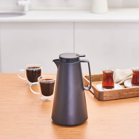 Karaca Thermoglass Lina Carafe Isotherme Antifuite 1 L Noir