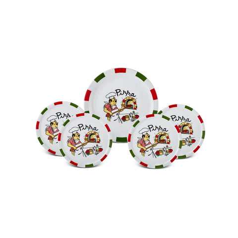 Ensemble de Pizza Karaca Napoly 5 Pièces pour 4 Personnes