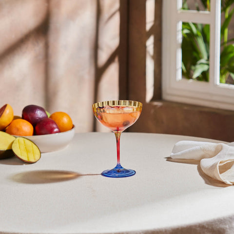 Karaca Dolce Martini et Verre à Glace 210 ml, Jaune