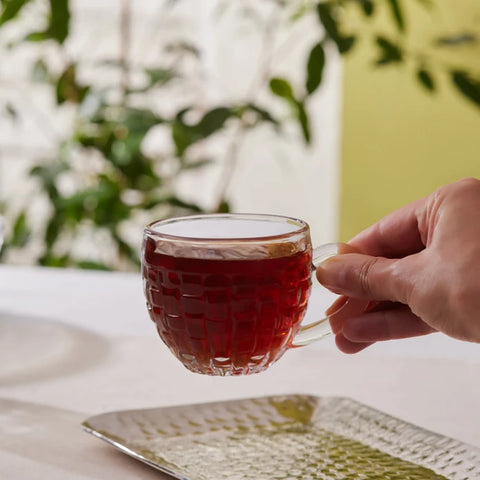 Service à Thé en Verre Karaca Emel pour 4 Personnes, 180 ml