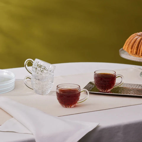 Service à Thé en Verre Karaca Emel pour 4 Personnes, 180 ml