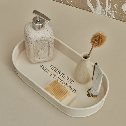 Karaca Home Sylvia Plateau Décoratif Organiseur Blanc 29 cm