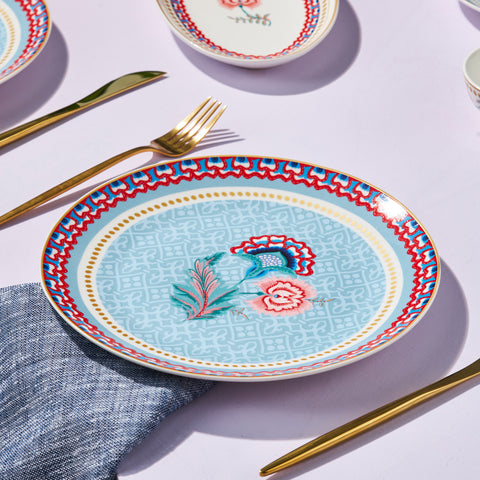 Set de Petit-Déjeuner Karaca Forever Bone Spello 26 Pièces Bleu