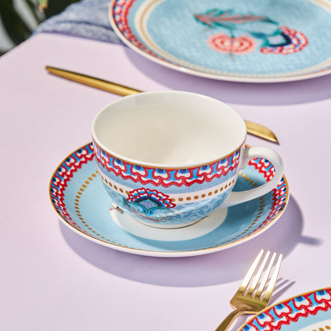 Set de Petit-Déjeuner Karaca Forever Bone Spello 26 Pièces Bleu