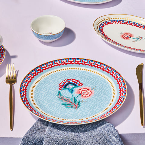 Set de Petit-Déjeuner Karaca Forever Bone Spello 26 Pièces Bleu