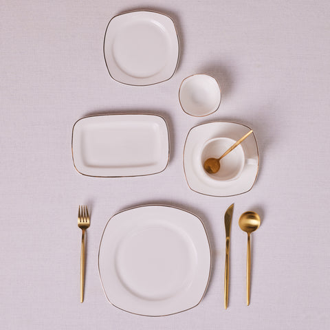 Karaca Padoca Gold Ensemble De Petit-déjeuner 26 Pièces Pour 6 Personnes