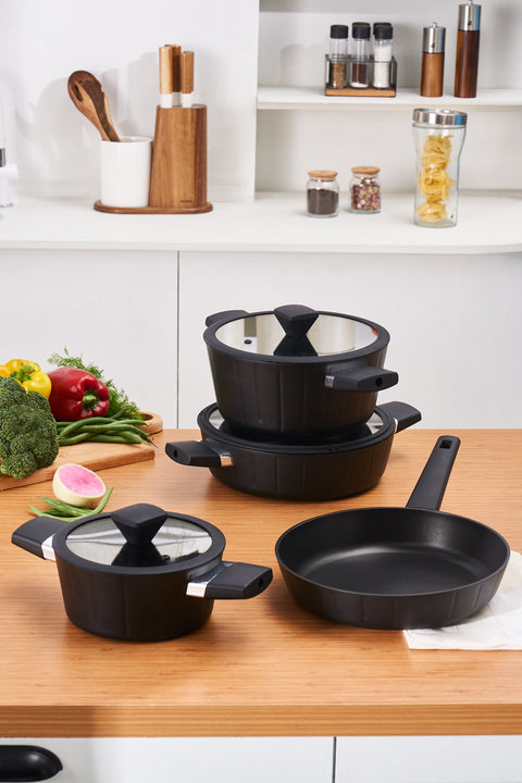 Set de Casseroles 7 Pièces Karaca Biodiamond à Fond Induction