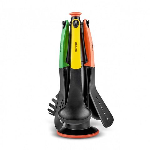 Karaca Rainbow Set de service 7 pièces avec support