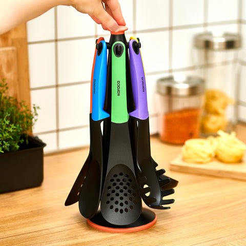 Karaca Rainbow Set de service 7 pièces avec support