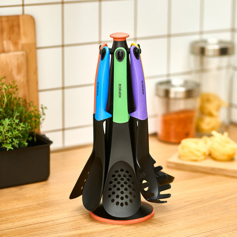 Karaca Rainbow Set de service 7 pièces avec support