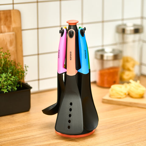 Karaca Rainbow Set de service 7 pièces avec support