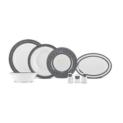Karaca Elegance Bone Cordoba – Service de table 53 pièces pour 12 personnes, Gold