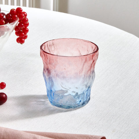 Karaca Glacier Verre Tumbler, 287 ml, Bleu - Rose