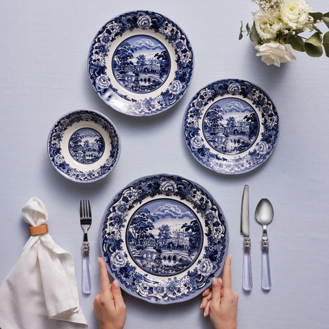 Karaca Forever Bone Old Town Set de vaisselle 24 pièces pour 6 personnes