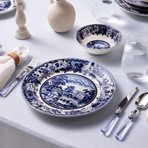 Karaca Forever Bone Old Town Set de vaisselle 24 pièces pour 6 personnes