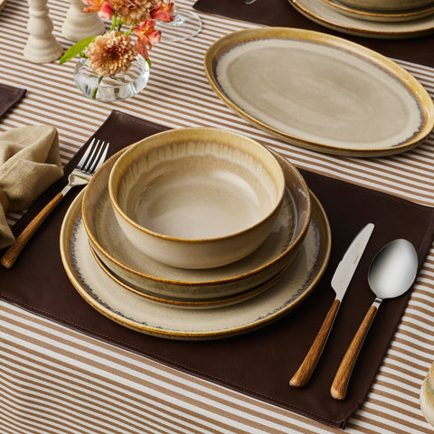 Karaca Earthy Reactive Service de Table 52 Pièces pour 12 Personnes