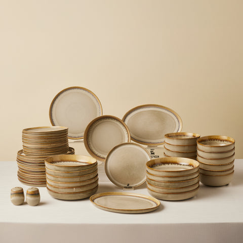 Karaca Earthy Reactive Service de Table 52 Pièces pour 12 Personnes