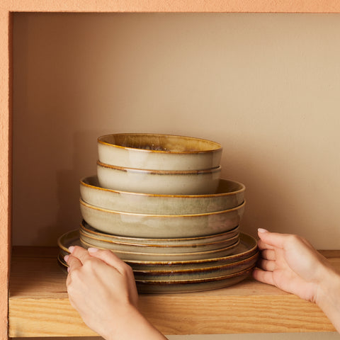 Karaca Earthy Reactive Service de Table 52 Pièces pour 12 Personnes