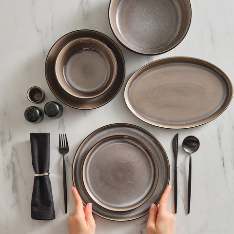 Ensemble de vaisselle Karaca Earth Collection Mercure 59 pièces pour 12 personnes