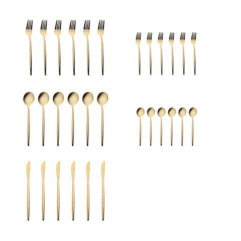 Set De Couverts Karaca Orion Shiny Gold Pour 12 Personnes, 60 Pièces