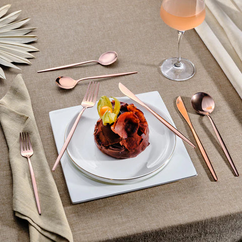 Karaca Orion Rosegold 60 pièces Service de Couverts pour 12 personnes
