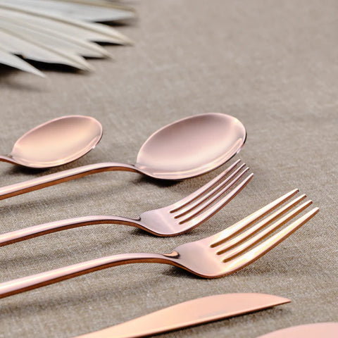 Karaca Orion Rosegold 60 pièces Service de Couverts pour 12 personnes