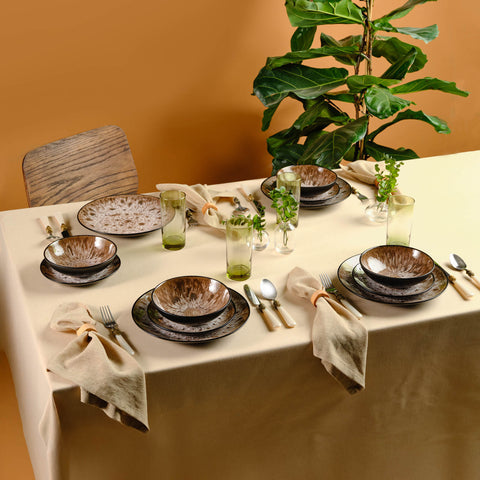 Karaca Catania Service de Table 12 Pièces pour 4 Personnes