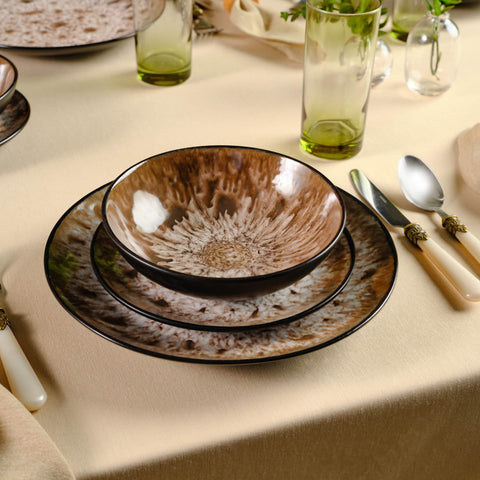 Karaca Catania Service de Table 12 Pièces pour 4 Personnes