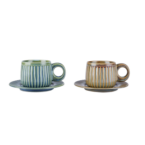 Tasse à Thé Karaca Arthur Vert & Bleu, 260 ml