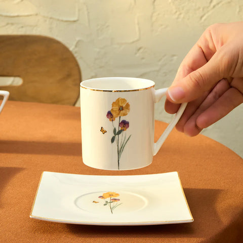 Karaca Valencia Set de tasses à thé pour 6 personnes, 190 ml