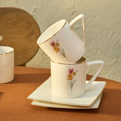 Karaca Valencia Set de tasses à thé pour 6 personnes, 190 ml