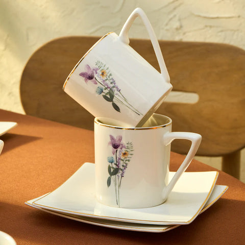 Karaca Valencia Set de tasses à thé pour 6 personnes, 190 ml