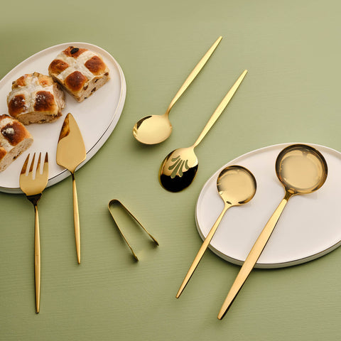 Service Set Karaca Orion Shiny Gold 7 Pièces